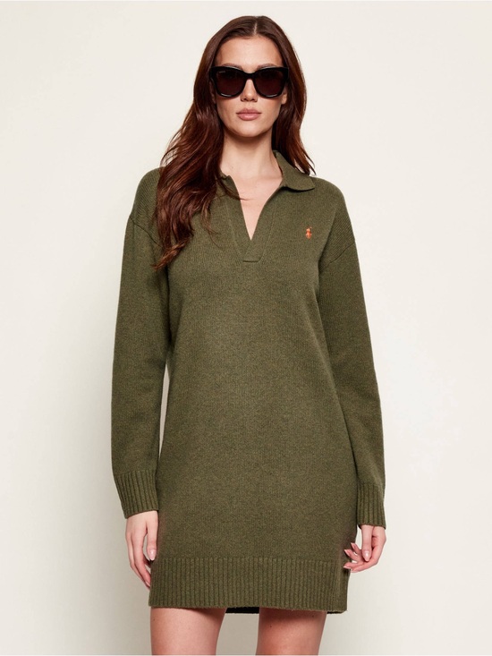 Polo Ralph Lauren Dresses & Skirts - Polo by Ralph Lauren Olive Green Knit Polo Dress NWOT size small